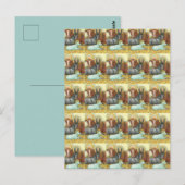 DIEREN VAN STABIEL, OX, DONKEY EN SCHAPEN BRIEFKAART (Voorkant / Achterkant)