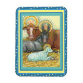 DIEREN VAN STABIEL, OX, DONKEY EN SCHAPEN MAGNEET (Verticaal)