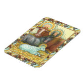 DIEREN VAN STABIEL, OX, DONKEY EN SCHAPEN MAGNEET (Linkerzijde)