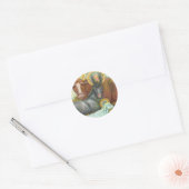 DIEREN VAN STABIEL, OX, DONKEY EN SCHAPEN RONDE STICKER (Envelop)