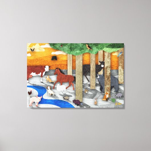 Dieren van Tennessee Canvas Afdruk (Voorkant)