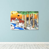 Dieren van Tennessee Canvas Afdruk (Insitu (Houten vloer))