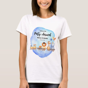 Dieren van Train Kind Oerwoud Birthday Mam T-shirt