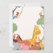 Dieren verjaardagskaart ontwerp kaart (Achterkant)