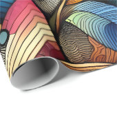 Dieren vertegenwoordigen geometrisch moderne kunst cadeaupapier (Rol Hoek)