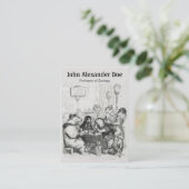 Dieren verzamelen in Paris Cafe - Funny Zoologist Visitekaartje (Staand voorkant)