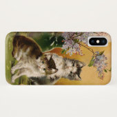 dieren, Victoriaans katten en bloemen Case-Mate iPhone Case (Achterkant (horizontaal))
