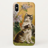 dieren, Victoriaans katten en bloemen Case-Mate iPhone Case (Achterkant)