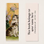 dieren, Victoriaans katten en bloemen Mini Visitekaartjes (Voorkant /achterkant)