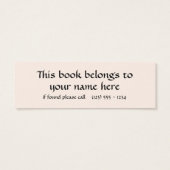 dieren, Victoriaans katten en bloemen Mini Visitekaartjes (Achterkant)