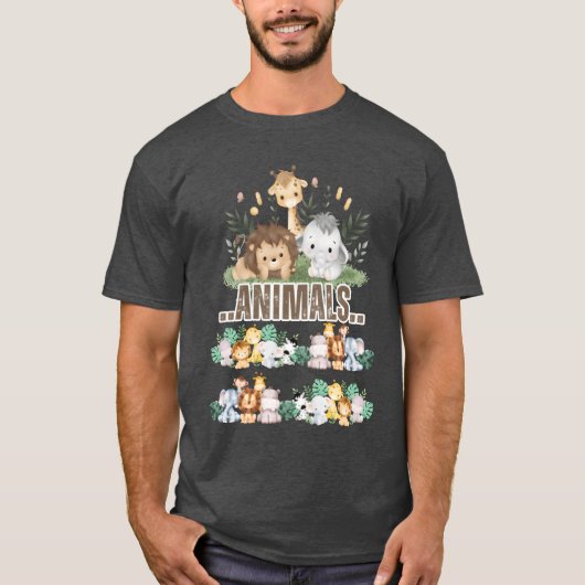 Dieren vintage t-shirt (Voorkant)