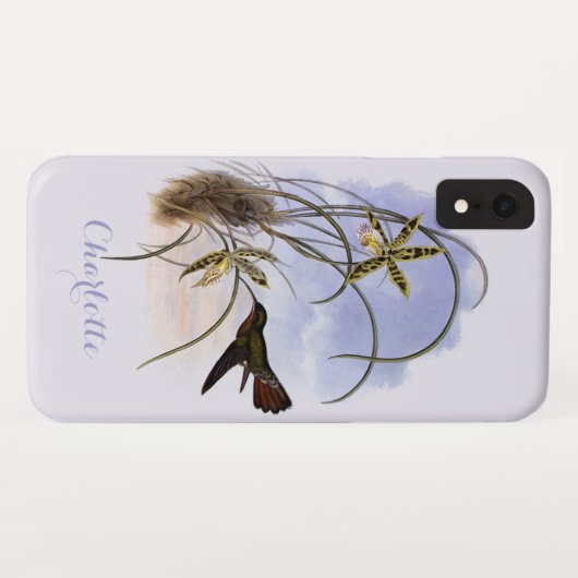  dieren, vogelbeestjes met orchidee Case-Mate iPhone case (Achterkant (horizontaal))