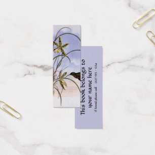 dieren, vogelbeestjes met orchidee mini visitekaartjes