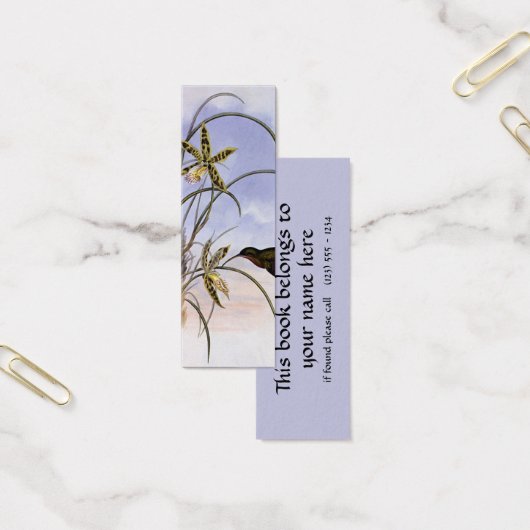 dieren, vogelbeestjes met orchidee mini visitekaartjes (Kantoor)