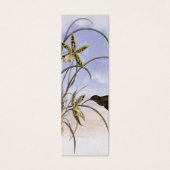 dieren, vogelbeestjes met orchidee mini visitekaartjes (Voorkant)