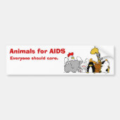 Dieren voor AIDS-Bumpersticker Bumpersticker (Voorkant)