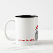 Dieren voor AIDS-Mok Tweekleurige Koffiemok (Links)