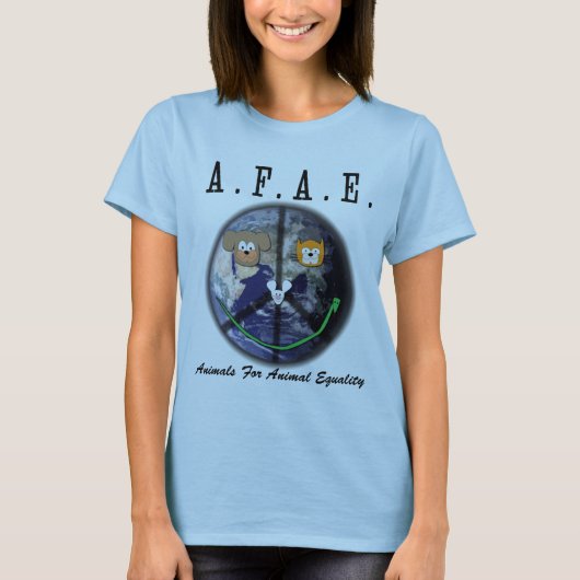 Dieren voor Dierengelijkheid T-shirt van vrouwen # (Voorkant)