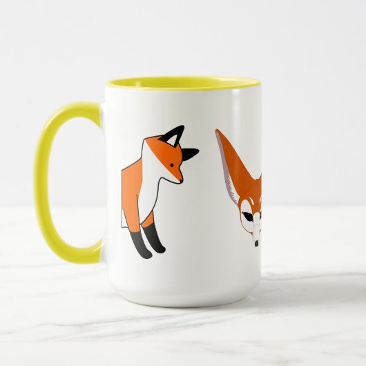 Dieren Vos Bos Kantoor Feest Shower Digitale Kunst Mok (Links)