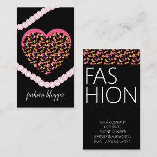 Dieren Vrouw Beauty Fashionista Blogger Planner Visitekaartje