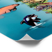 Dieren Wereldkaart HUGE Poster (Hoek)