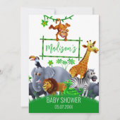 Dieren Wilde Eén Jungle groen safari winter Kaart (Voorkant)