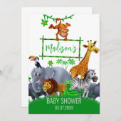 Dieren Wilde Eén Jungle groen safari winter Kaart (Voorkant / Achterkant)