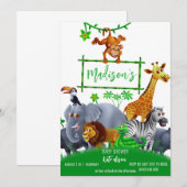 Dieren Wilde Eén Jungle groen safari winter Kaart (Voorkant / Achterkant)