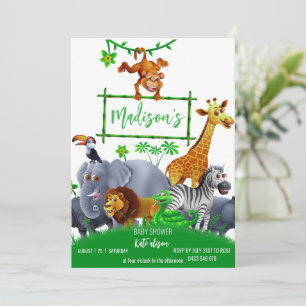 Dieren Wilde Eén Jungle groen safari winter Kaart