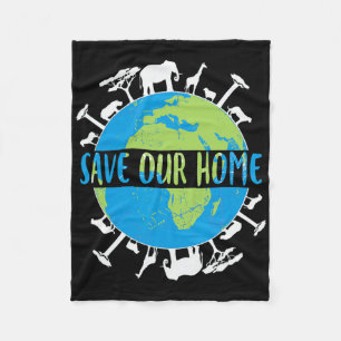 Dieren Wildlife Conservation Red ons huis Aarde Fleece Deken