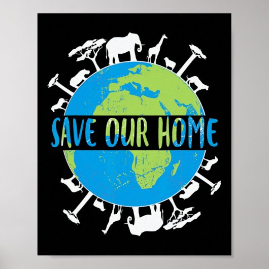 Dieren Wildlife Conservation Red ons huis Aarde Poster (Voorkant)
