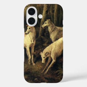 dieren, windhonden in het bos iPhone 16 hoesje