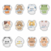 Dieren Winter Herfst Kerst Sticker (Voorkant)