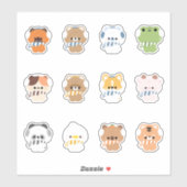 Dieren Winter Herfst Kerst Sticker (Vel)