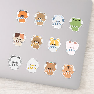 Dieren Winter Herfst Kerst Sticker