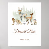 Dieren Woodland Dessert Bar Teken Poster (Voorkant)