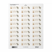 Dieren Zebra Lion Safari Retouradres Etiket (Full Sheet)