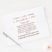 Dieren zijn beschadigd (schoon) vierkante sticker (Envelop)