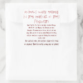 Dieren zijn beschadigd (schoon) vierkante sticker (Tas)