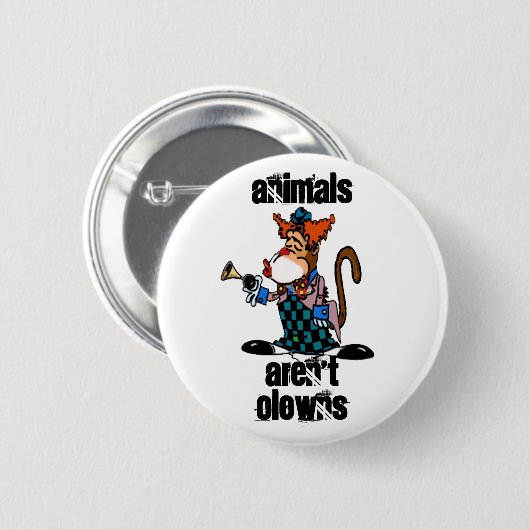 Dieren zijn geen Clowns Button (Voorkant /achterkant)
