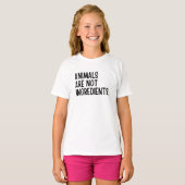Dieren zijn geen ingrediënten t-shirt (Voorkant volledig)