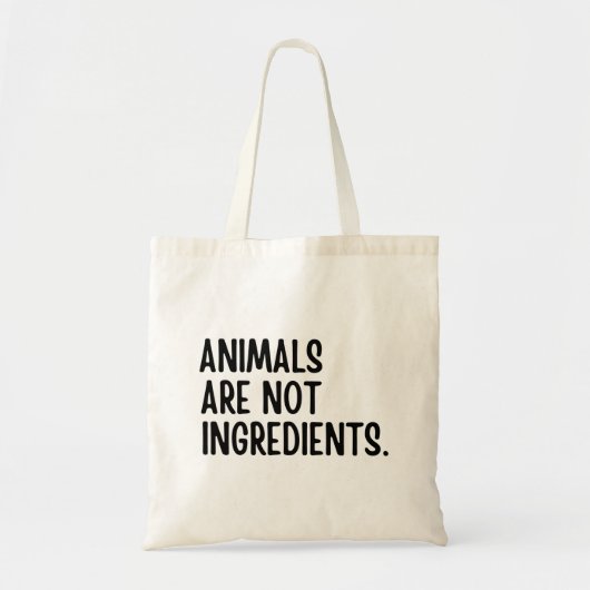 Dieren zijn geen ingrediënten tote bag (Voorkant)