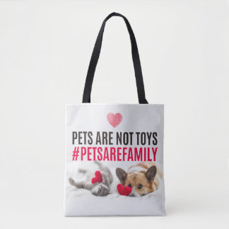 Dieren zijn geen speelgoed tote bag