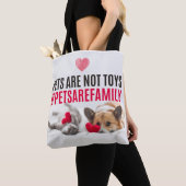 Dieren zijn geen speelgoed tote bag (Dichtbij)