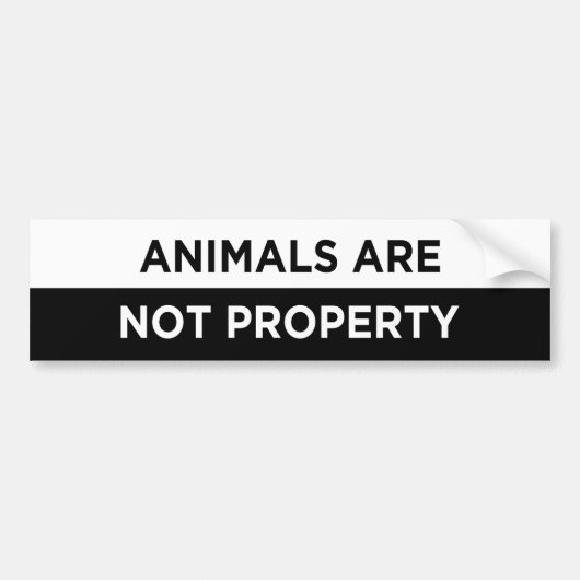 dieren zijn geen vegaan - eigendom bumpersticker (Voorkant)