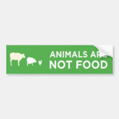 dieren zijn geen voedselvegaan bumpersticker (Voorkant)