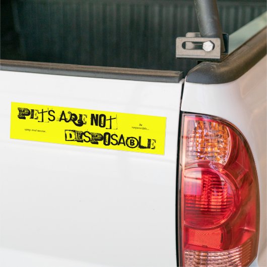 Dieren zijn geen wegwerpsticker bumpersticker (Op Truck)