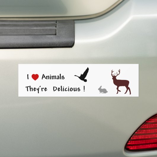 Dieren zijn heerlijk bumpersticker (Op auto)