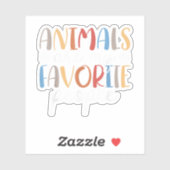 Dieren Zijn Mijn Favoriete Mensen Grappig Dierenli Sticker (Vel)