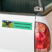 Dieren zijn mijn vrienden Bumpersticker (Op Truck)